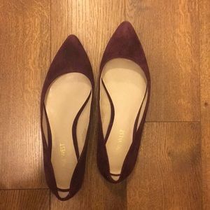 Nine West Burgundy Suede Flats